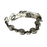 Two Face Chain Feather Wheel Brace Bisbee set (Back Skull)